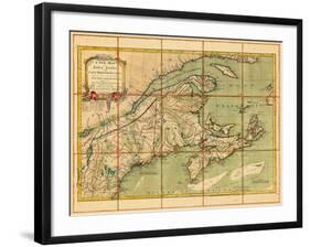 1775, Nova Scotia, Prince Edward Island, Maine Massachusetts-null-Framed Giclee Print