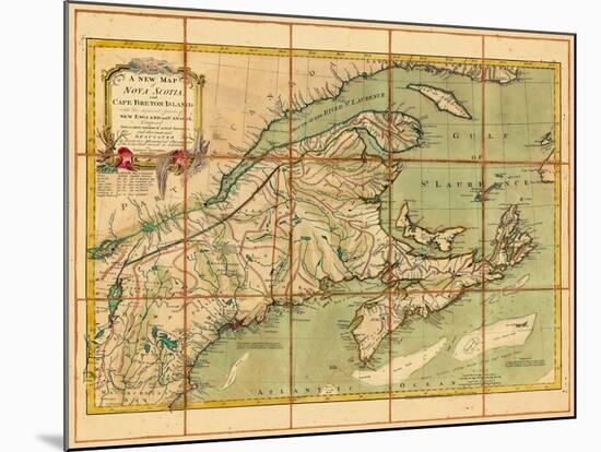 1775, Nova Scotia, Prince Edward Island, Maine Massachusetts-null-Mounted Giclee Print