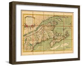 1775, Nova Scotia, Prince Edward Island, Maine Massachusetts-null-Framed Giclee Print