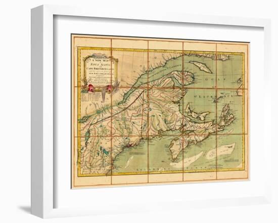 1775, Nova Scotia, Prince Edward Island, Maine Massachusetts-null-Framed Giclee Print