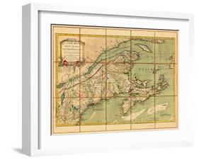 1775, Nova Scotia, Prince Edward Island, Maine Massachusetts-null-Framed Giclee Print