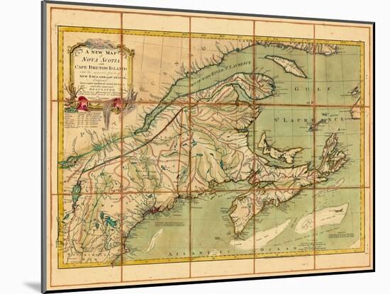 1775, Nova Scotia, Prince Edward Island, Maine Massachusetts-null-Mounted Giclee Print