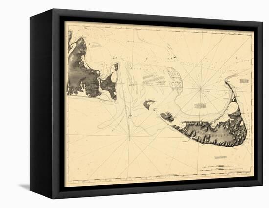 1776, Nantucket Island and the Eastern Half of Martha's Vineyard, Massachusetts-null-Framed Stretched Canvas