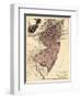 1777, New Jersey, The Jerseys Divided into East and West, New Jersey, United States-null-Framed Premium Giclee Print