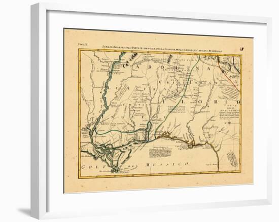 1778, Alabama, Florida, Louisiana, Mississippi, North Carolina-null-Framed Giclee Print