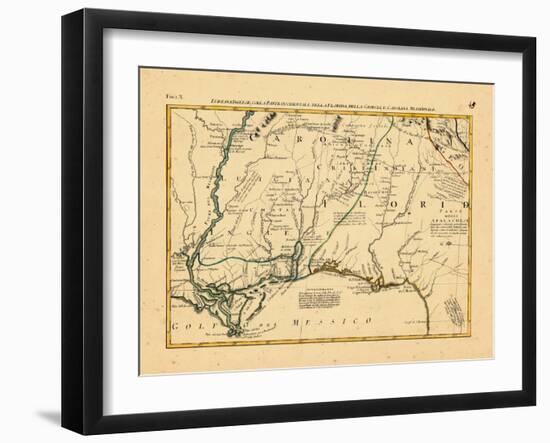 1778, Alabama, Florida, Louisiana, Mississippi, North Carolina-null-Framed Giclee Print