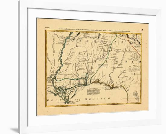 1778, Alabama, Florida, Louisiana, Mississippi, North Carolina-null-Framed Giclee Print