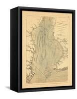 1779, A Chart of Delaware Bay,-null-Framed Stretched Canvas