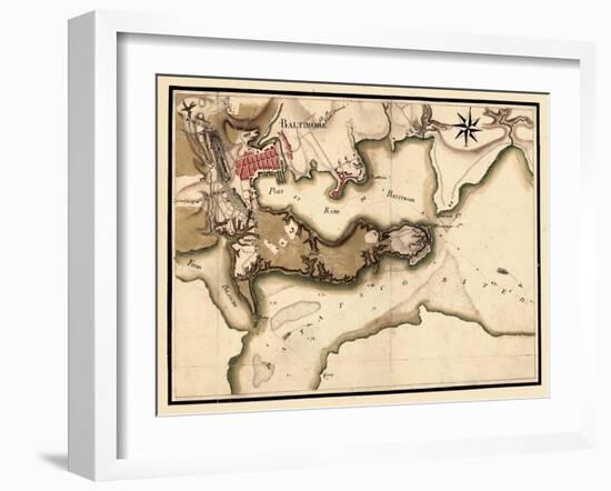 1781, Baltimore 1781, Maryland, United States-null-Framed Giclee Print