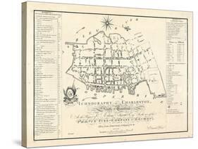 1788, Charleston Ichnography Map, South Carolina, United States-null-Stretched Canvas