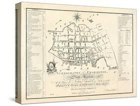 1788, Charleston Ichnography Map, South Carolina, United States-null-Stretched Canvas