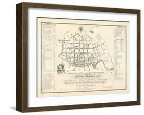 1788, Charleston Ichnography Map, South Carolina, United States-null-Framed Giclee Print