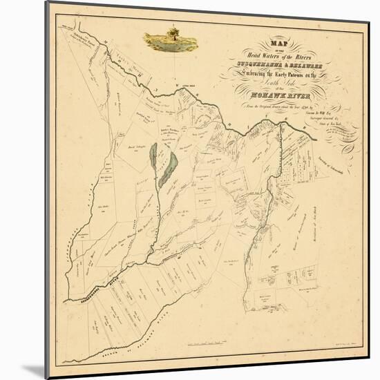 1790, Herkimer County, Land Patents of Southside of the Mohawk River Reproduced in, New York-null-Mounted Giclee Print