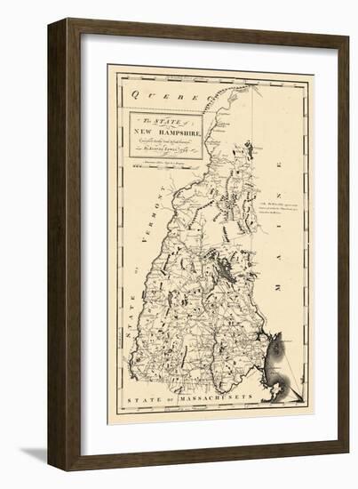 1794, New Hampshire State Map, New Hampshire, United States-null-Framed Giclee Print