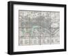 1795 Folding 'Pocket Map' or Street Plan of London-null-Framed Giclee Print