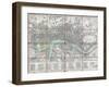 1795 Folding 'Pocket Map' or Street Plan of London-null-Framed Giclee Print