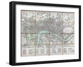 1795 Folding 'Pocket Map' or Street Plan of London-null-Framed Giclee Print