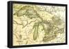 1795 Map Of The Great Lakes-null-Framed Poster