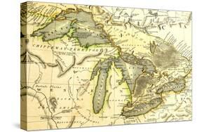1795 Map Of The Great Lakes-Tektite-Stretched Canvas