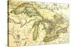 1795 Map Of The Great Lakes-Tektite-Stretched Canvas