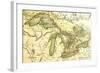 1795 Map Of The Great Lakes-Tektite-Framed Art Print