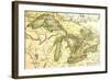 1795 Map Of The Great Lakes-Tektite-Framed Art Print