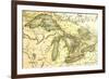 1795 Map Of The Great Lakes-Tektite-Framed Art Print