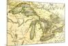 1795 Map Of The Great Lakes-Tektite-Mounted Art Print