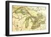 1795 Map Of The Great Lakes-Tektite-Framed Art Print