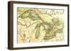 1795 Map Of The Great Lakes-Tektite-Framed Premium Giclee Print