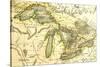 1795 Map Of The Great Lakes-Tektite-Stretched Canvas