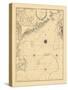 1798, A CHART/OF THE/COAST OF NEW ENGLAND/From the/SOUTH SHOAL TO CAPE SABLE/INCLUDING/GEORGES BANK-null-Stretched Canvas