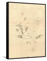 1798 Map of the Galapagos Islands in the Pacific Ocean-null-Framed Stretched Canvas