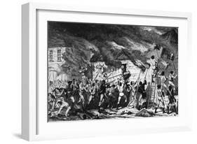 1798 Scullabogue Massacr-George Cruikshank-Framed Art Print