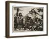 17th-Century Engraving Depicting Chinese Merchants Consulting Fortune Tellers-null-Framed Giclee Print