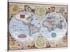 17th Century Map of the World-null-Stretched Canvas