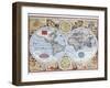 17th Century Map of the World-null-Framed Giclee Print