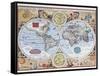 17th Century Map of the World-null-Framed Stretched Canvas