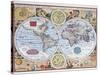 17th Century Map of the World-null-Stretched Canvas