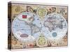 17th Century Map of the World-null-Stretched Canvas