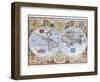 17th Century Map of the World-null-Framed Giclee Print