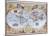 17th Century Map of the World-null-Mounted Giclee Print