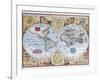 17th Century Map of the World-null-Framed Giclee Print