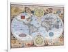 17th Century Map of the World-null-Framed Premium Giclee Print