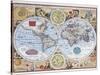 17th Century Map of the World-null-Stretched Canvas