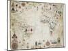 17th Century Nautical Map of the Atlantic-Library of Congress-Mounted Photographic Print