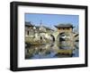 17th Century Pavilion Bridge Over Ancient Canal, Near Soochow (Suzhou), China, Asia-Ursula Gahwiler-Framed Photographic Print