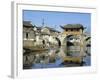 17th Century Pavilion Bridge Over Ancient Canal, Near Soochow (Suzhou), China, Asia-Ursula Gahwiler-Framed Photographic Print