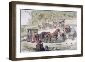 17th Century Transport Scene, 1886-Armand Jean Heins-Framed Giclee Print