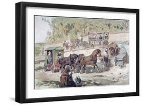 17th Century Transport Scene, 1886-Armand Jean Heins-Framed Giclee Print